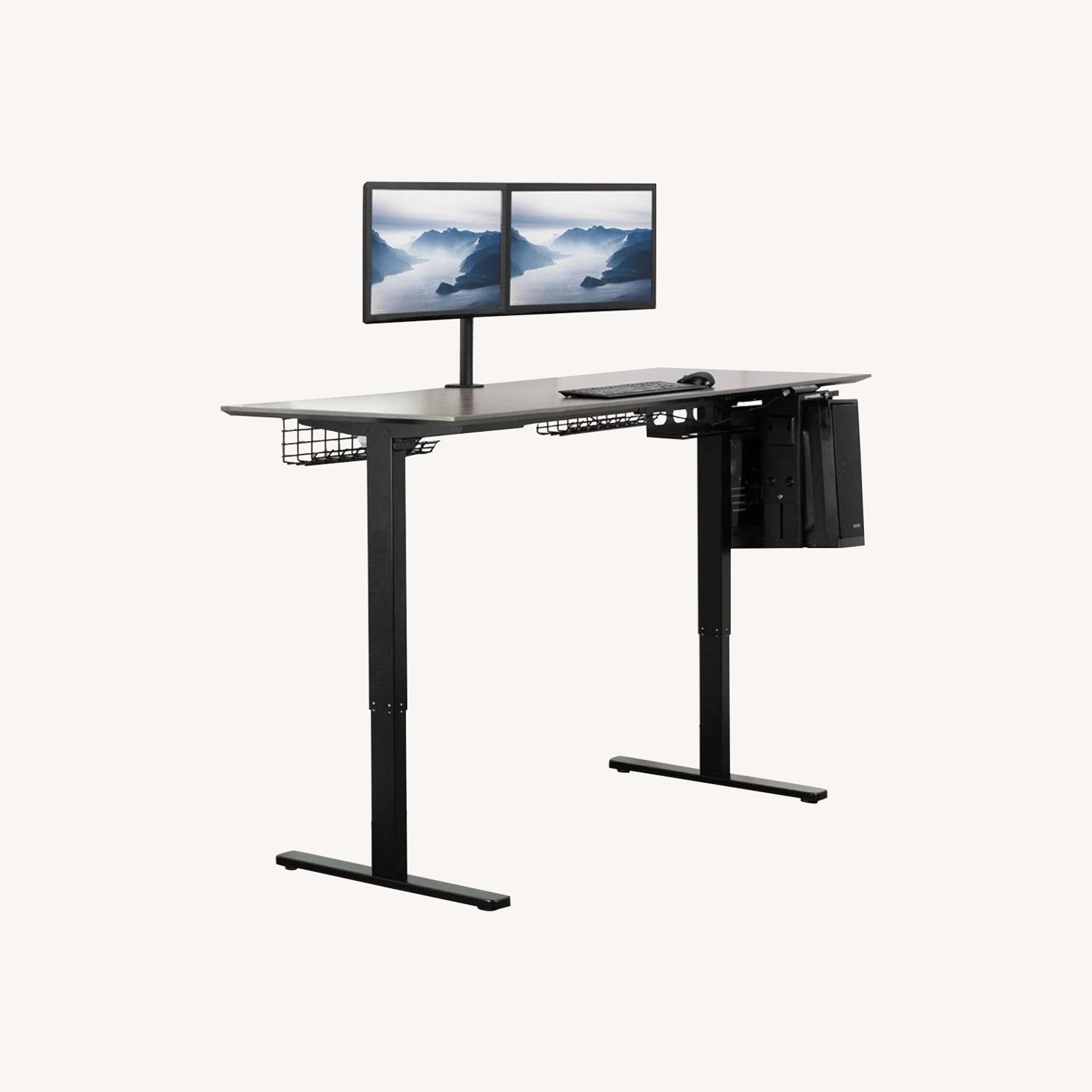 Amazon Dark Gray Adjustable Height Work Station - image-0