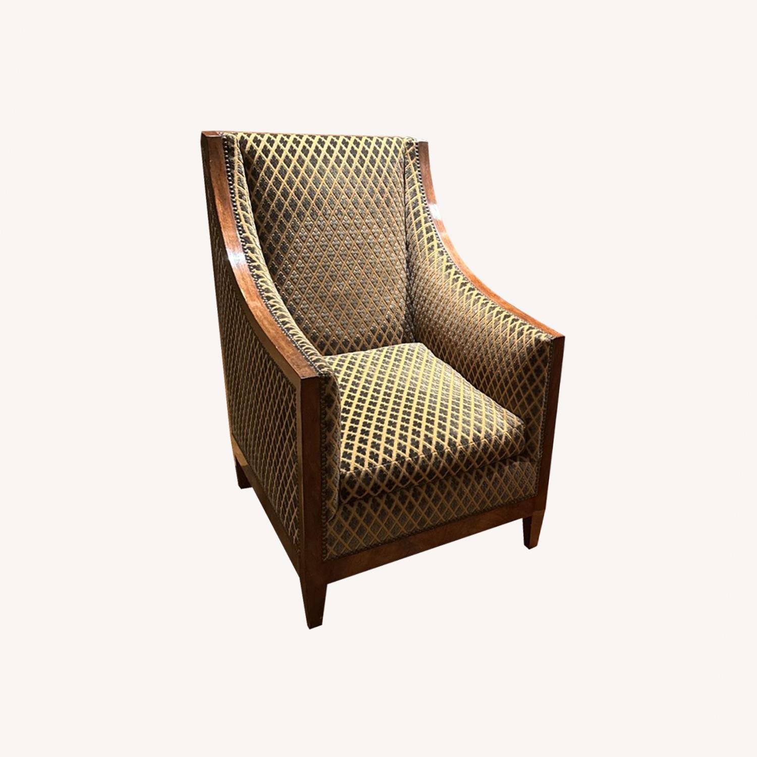 Mahogany Veneer Accent Chairs - image-0