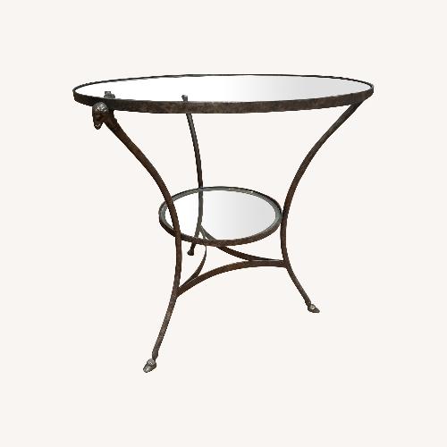 Used Dark Brown Glass Side Table for sale on AptDeco