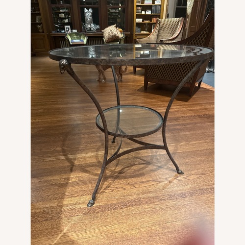 Used Dark Brown Glass Side Table for sale on AptDeco