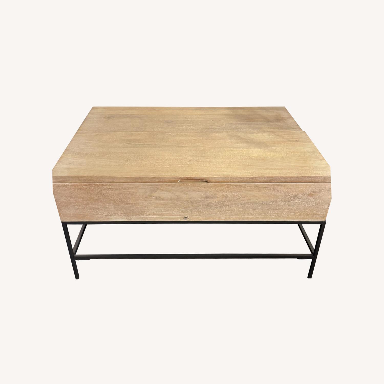 West Elm Natural Wood Coffee Table - image-0