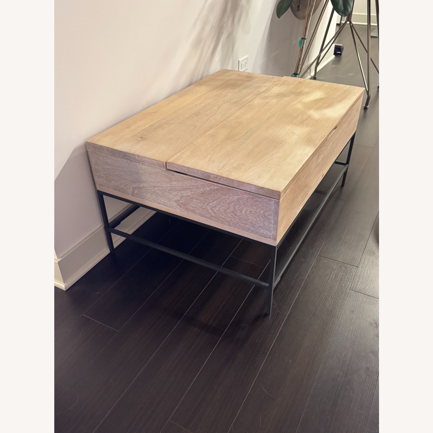 West Elm Natural Wood Coffee Table - image-3