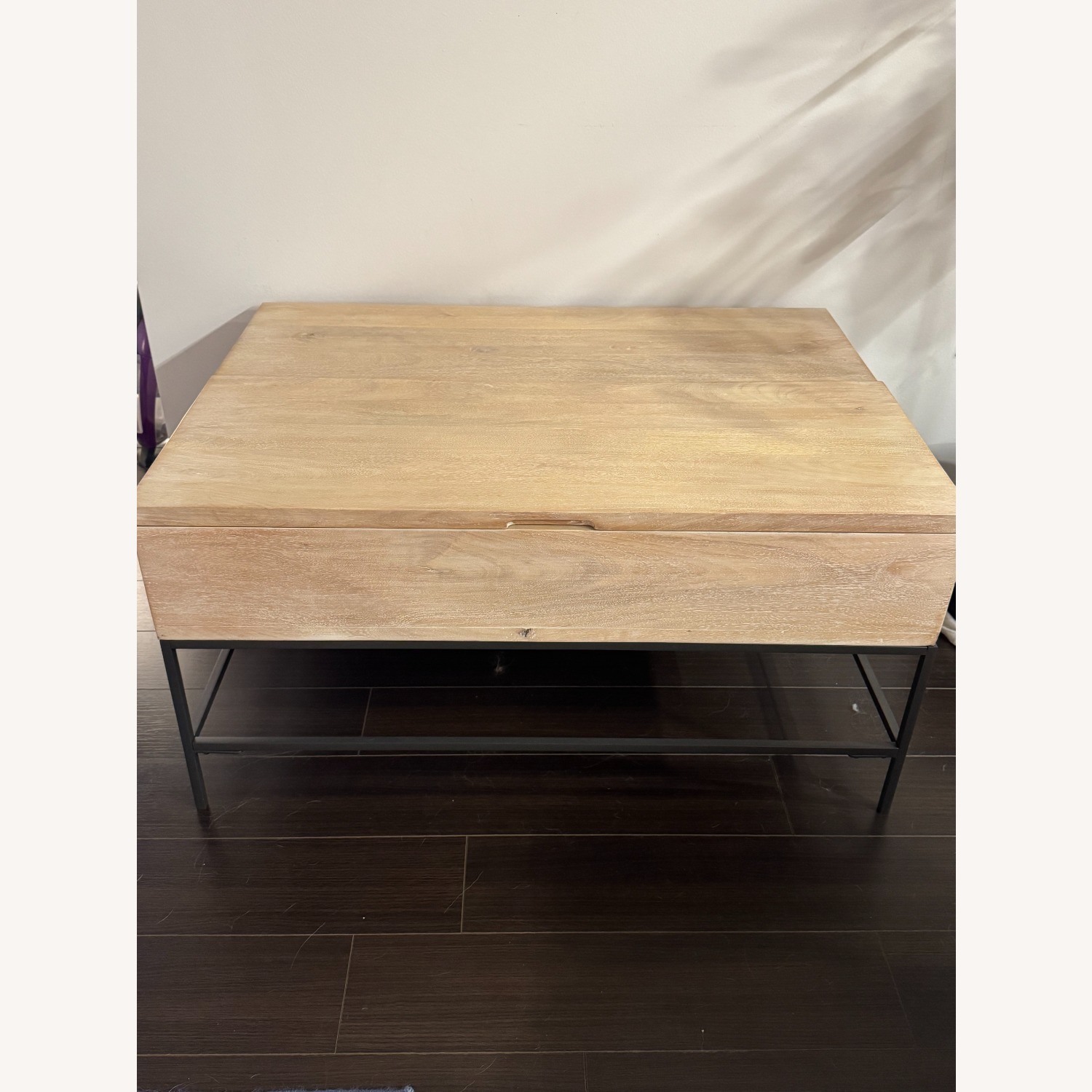 West Elm Natural Wood Coffee Table - image-1