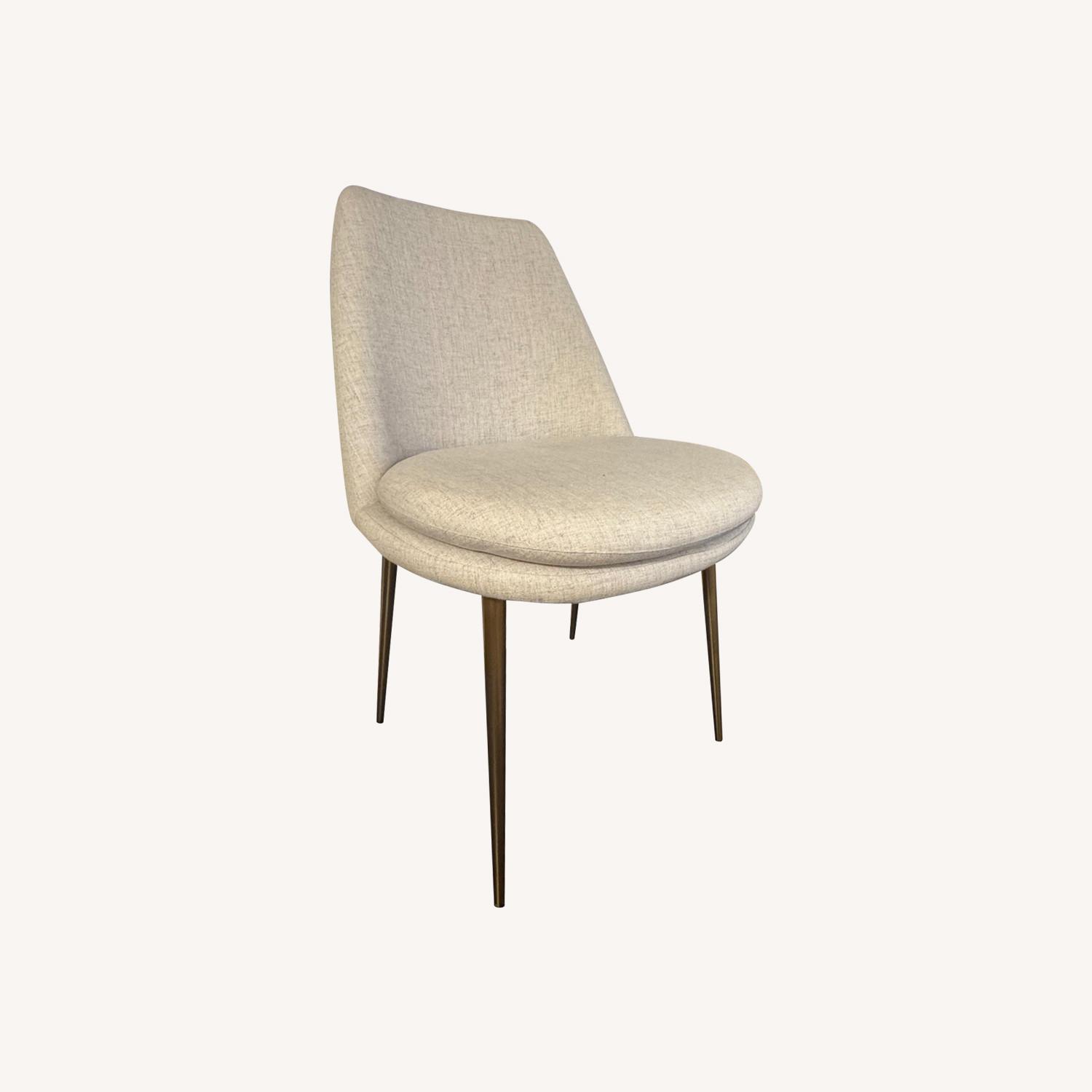 West Elm Light Gray Fabric Dining Chairs - image-0