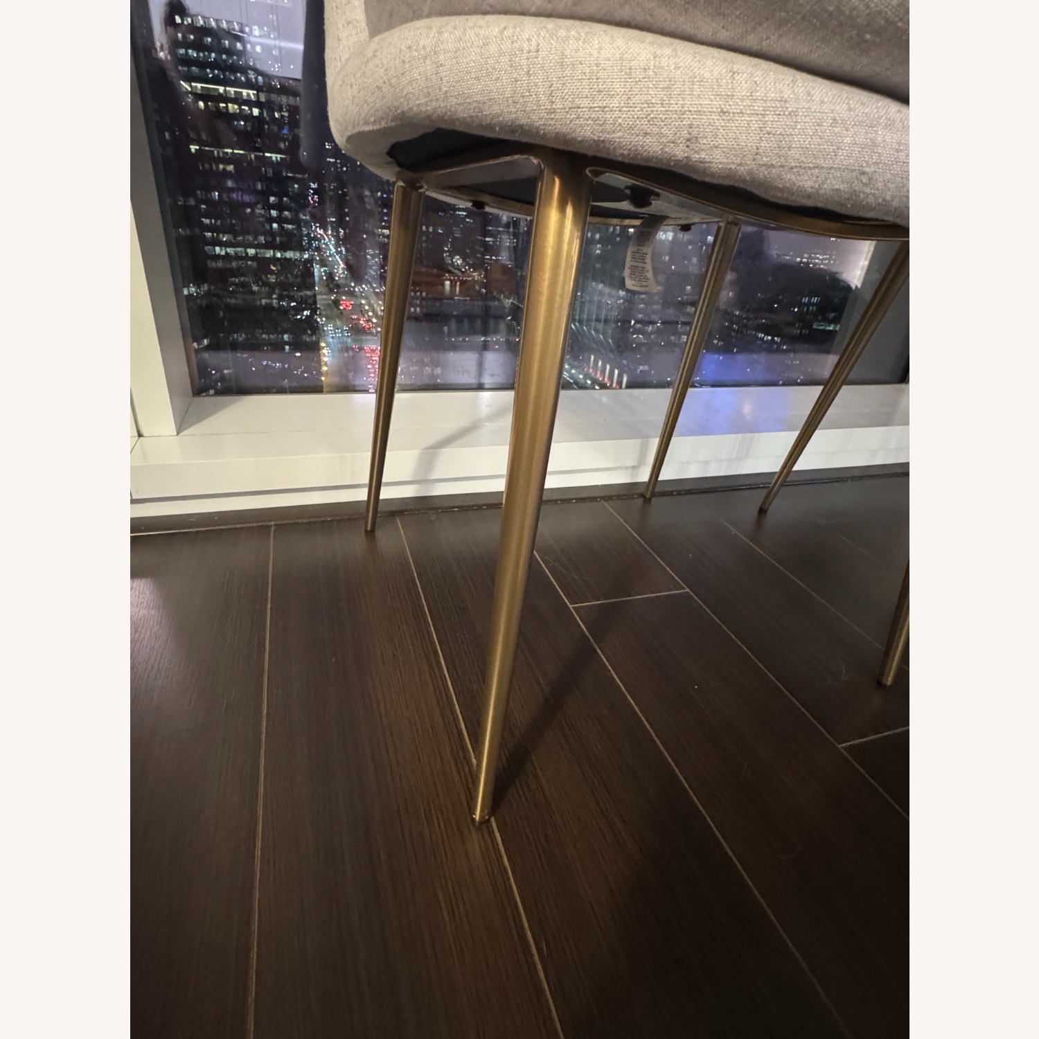 West Elm Light Gray Fabric Dining Chairs - image-3