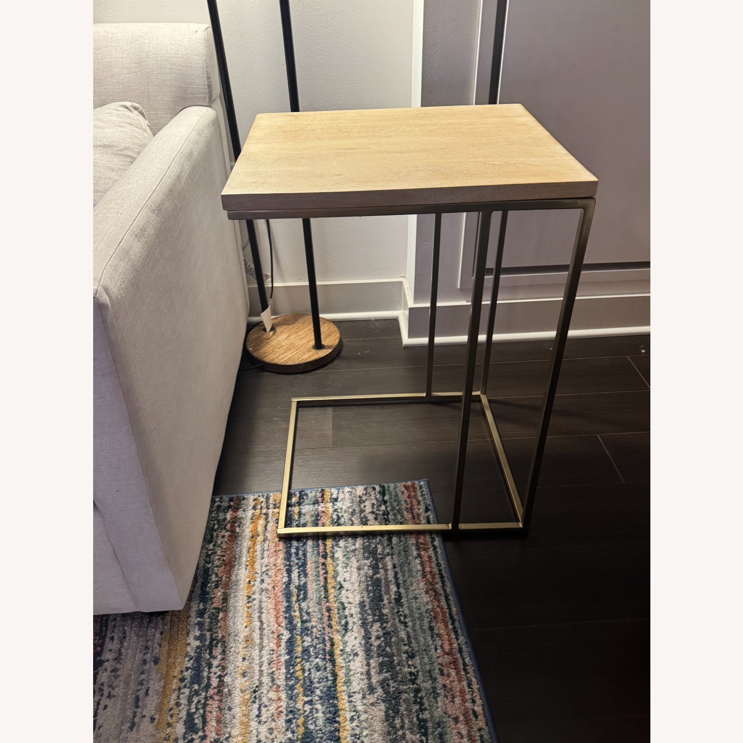 West Elm C-Side Natural Wood Side Table - image-1