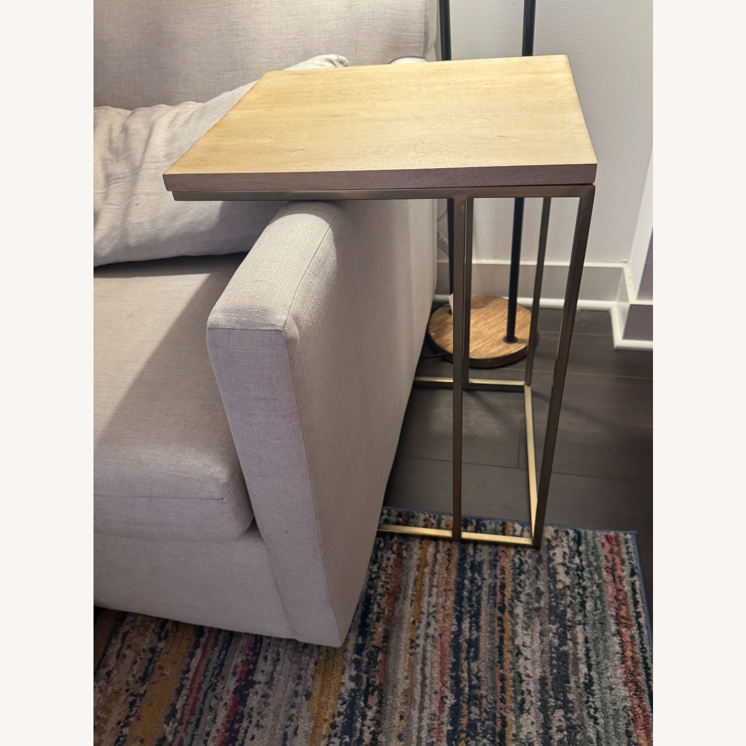 West Elm C-Side Natural Wood Side Table - image-2