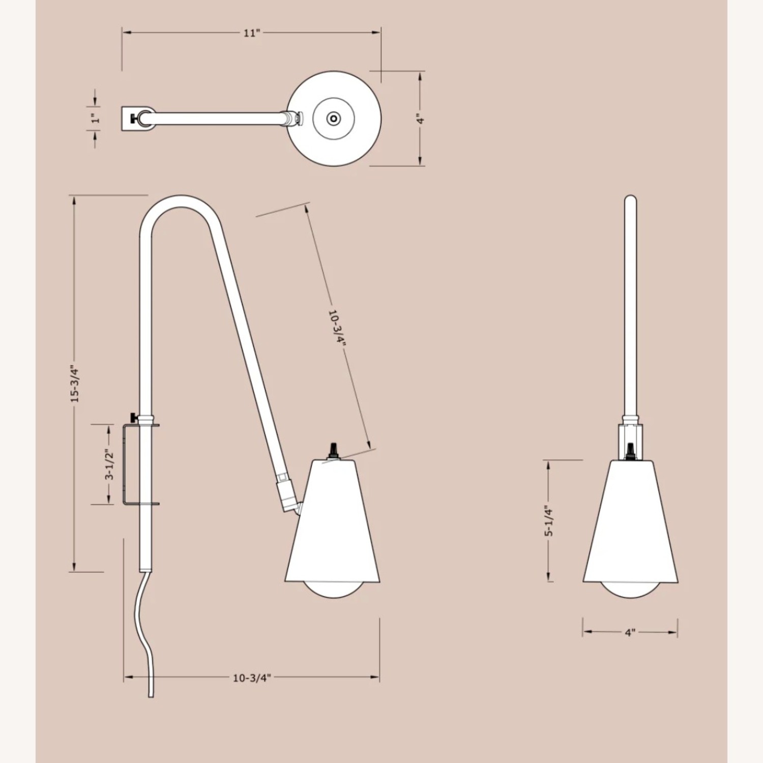 Wall Mounted plug in Wallace Sconces - image-2