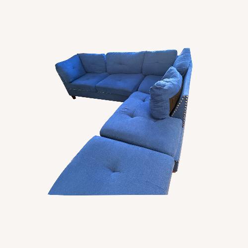 Used Wayfair Brilliant Blue Sectional for sale on AptDeco