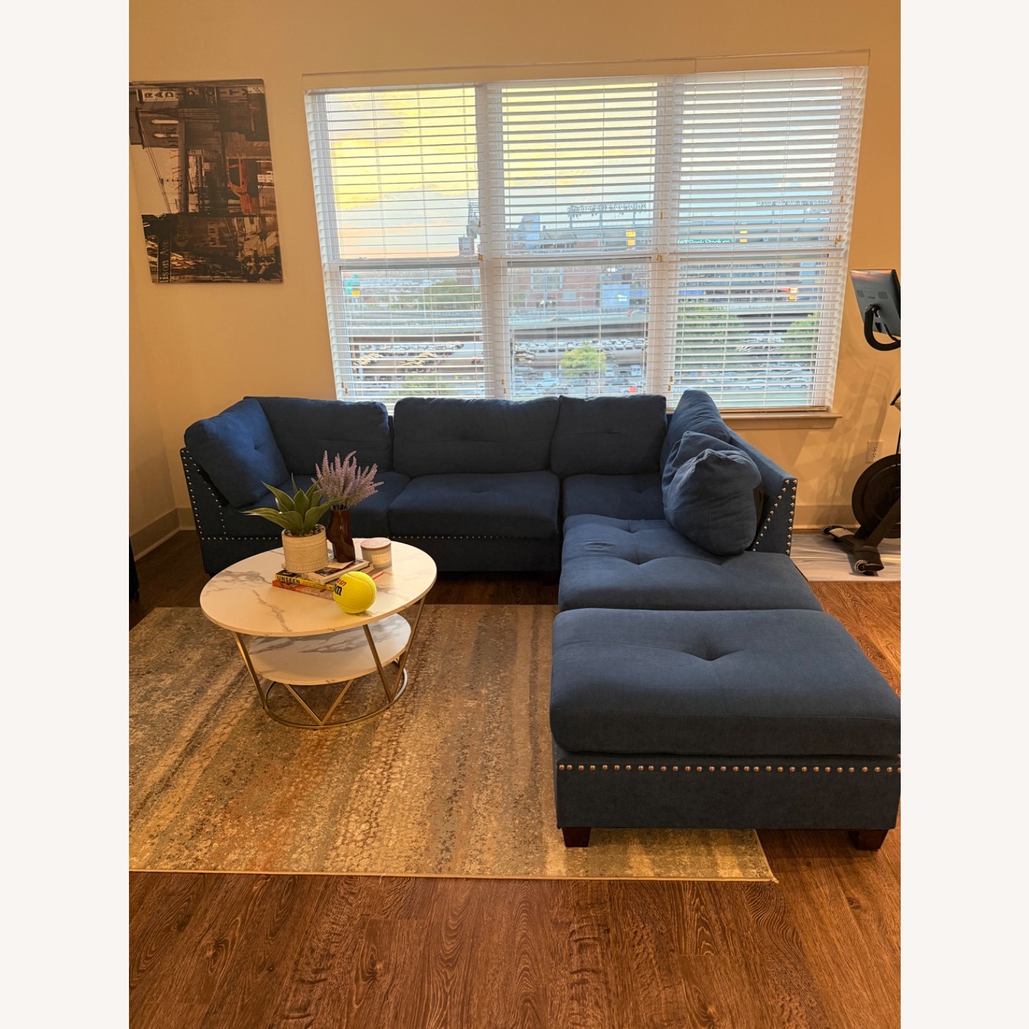 Wayfair Brilliant Blue Sectional  - image-6