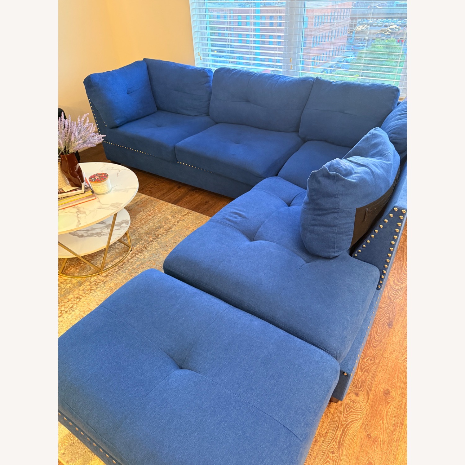 Wayfair Brilliant Blue Sectional  - image-3