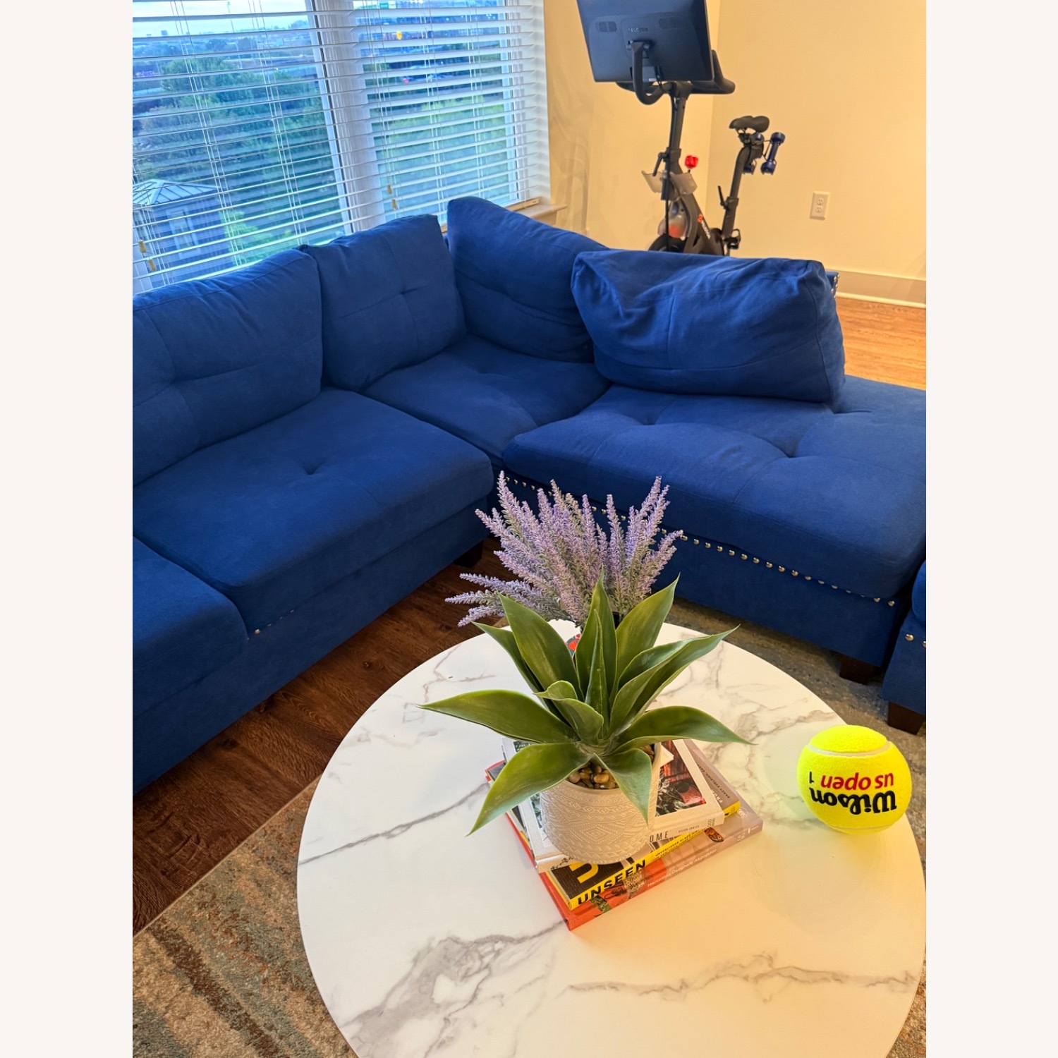 Wayfair Brilliant Blue Sectional  - image-1