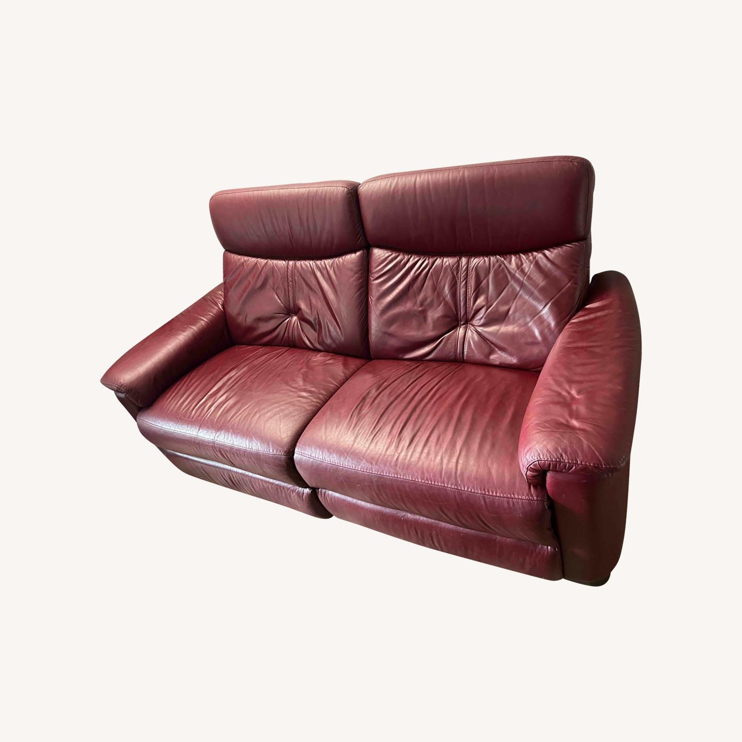 Scandinavian Designs Leather Power Recliner Sofa - image-0