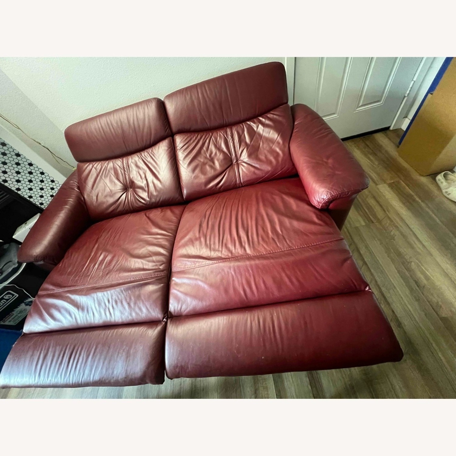 Scandinavian Designs Leather Power Recliner Sofa - image-3