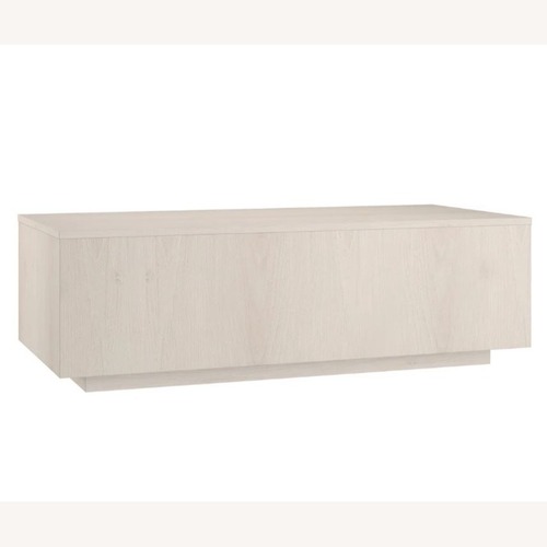 Used Wade Logan Paxton White MDF Wood Coffee Table for sale on AptDeco