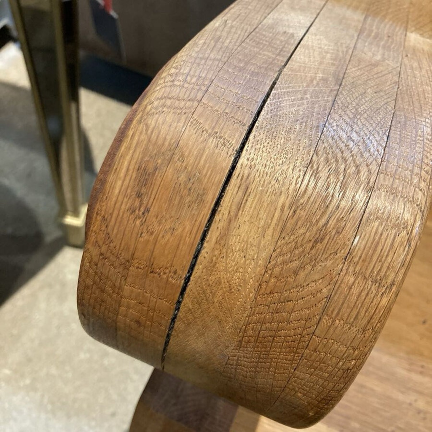 Antique Carved Oak Church Pew Bench - image-11