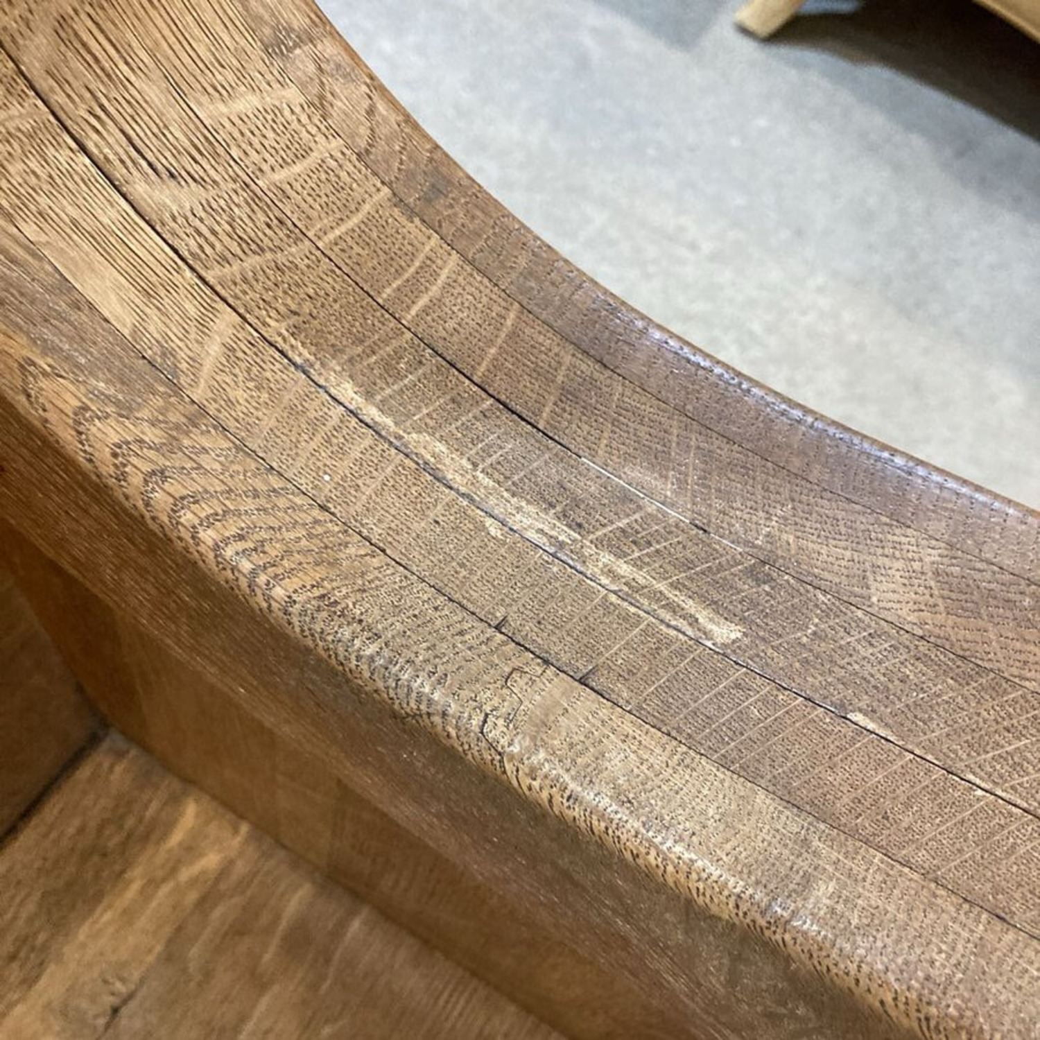 Antique Carved Oak Church Pew Bench - image-7