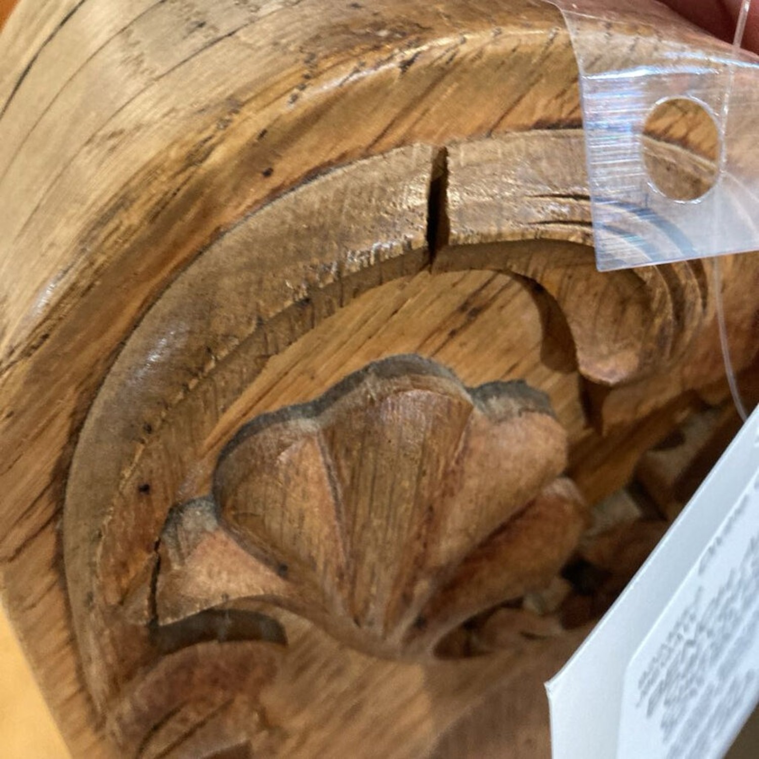 Antique Carved Oak Church Pew Bench - image-9