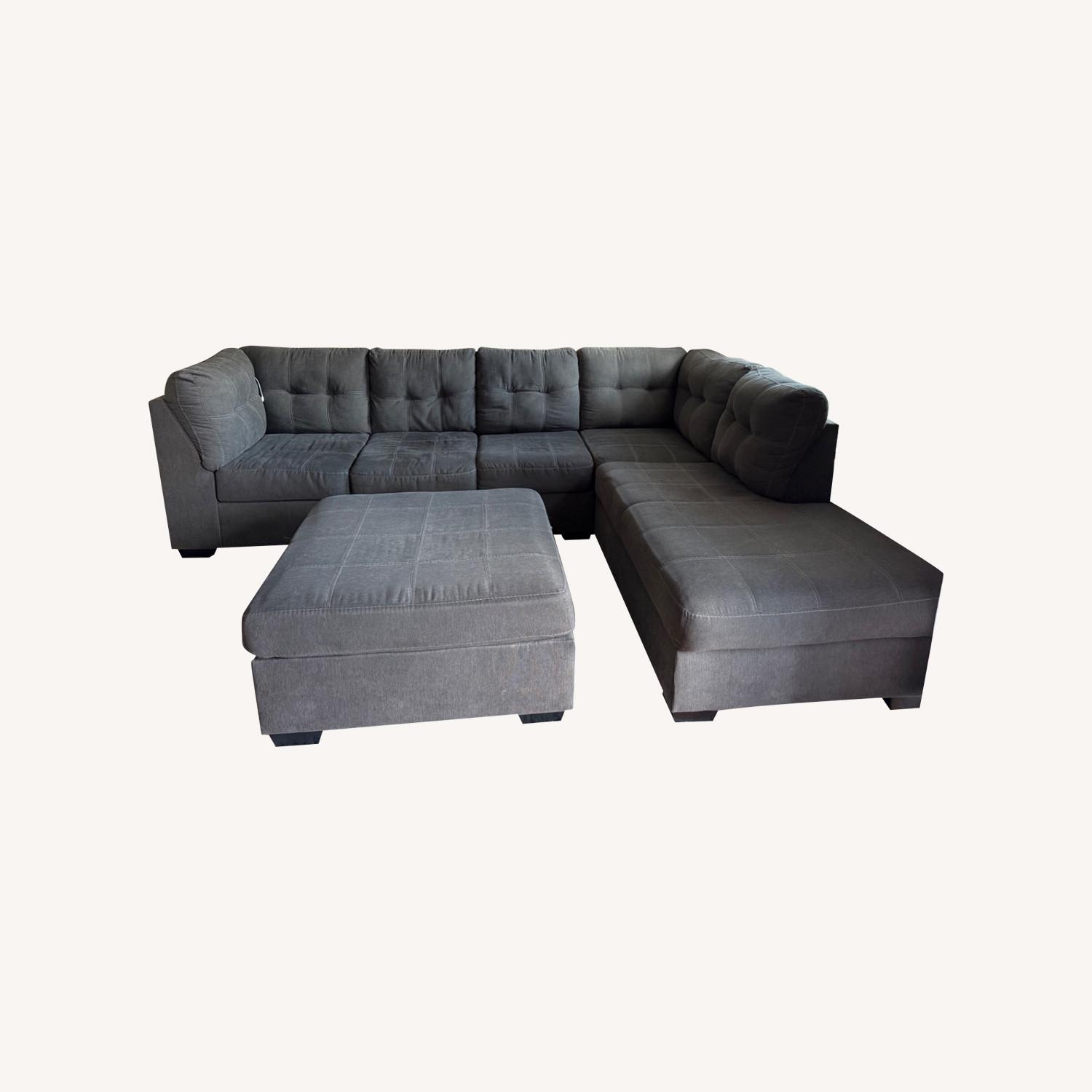 Ashley Furniture Falkirk Dark Gray 2 Piece Sectional - image-0