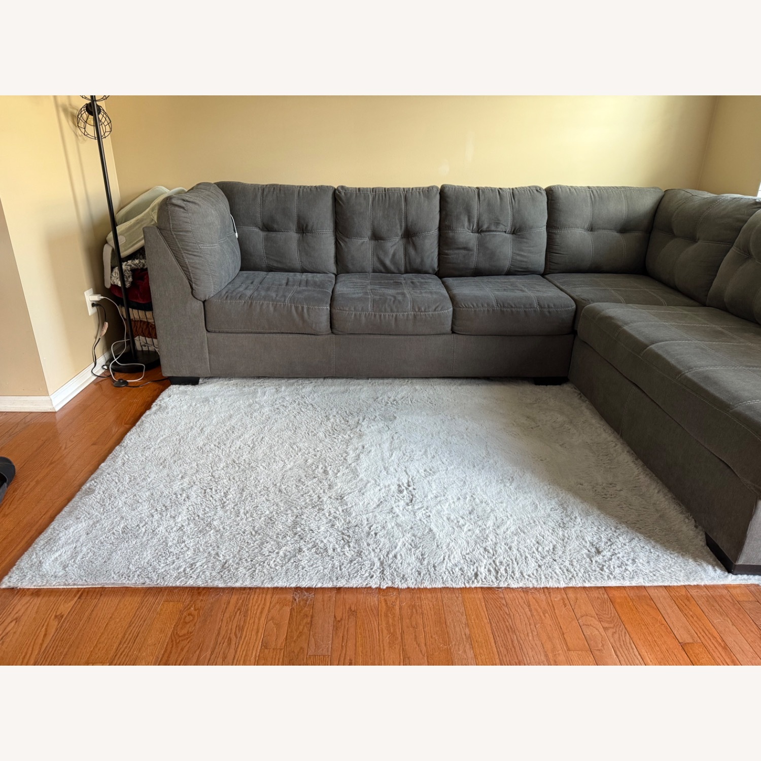 Ashley Furniture Falkirk Dark Gray 2 Piece Sectional - image-4