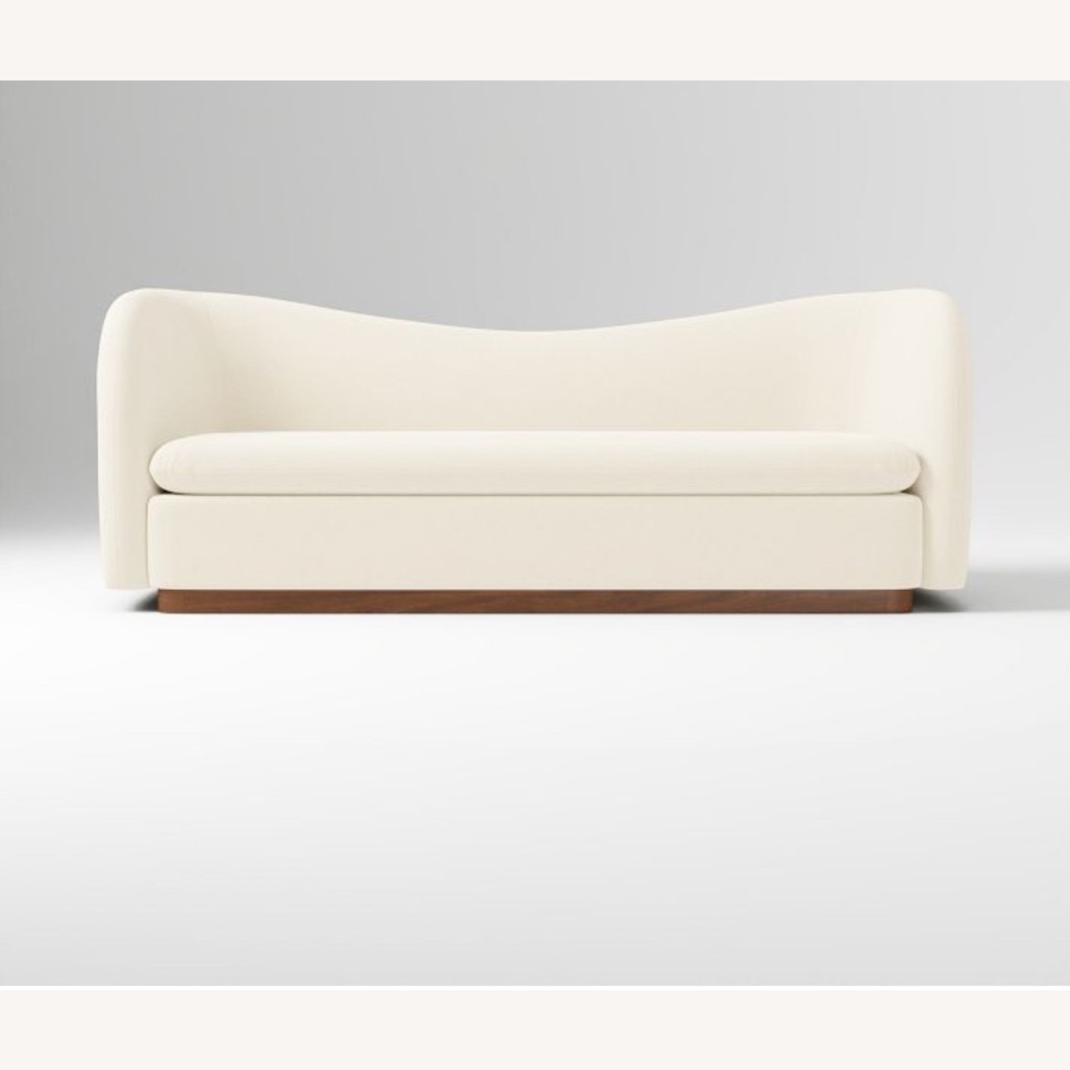 West Elm Kaufman 86" Sofa Shown in Luxe Chenille Alabaster - image-3