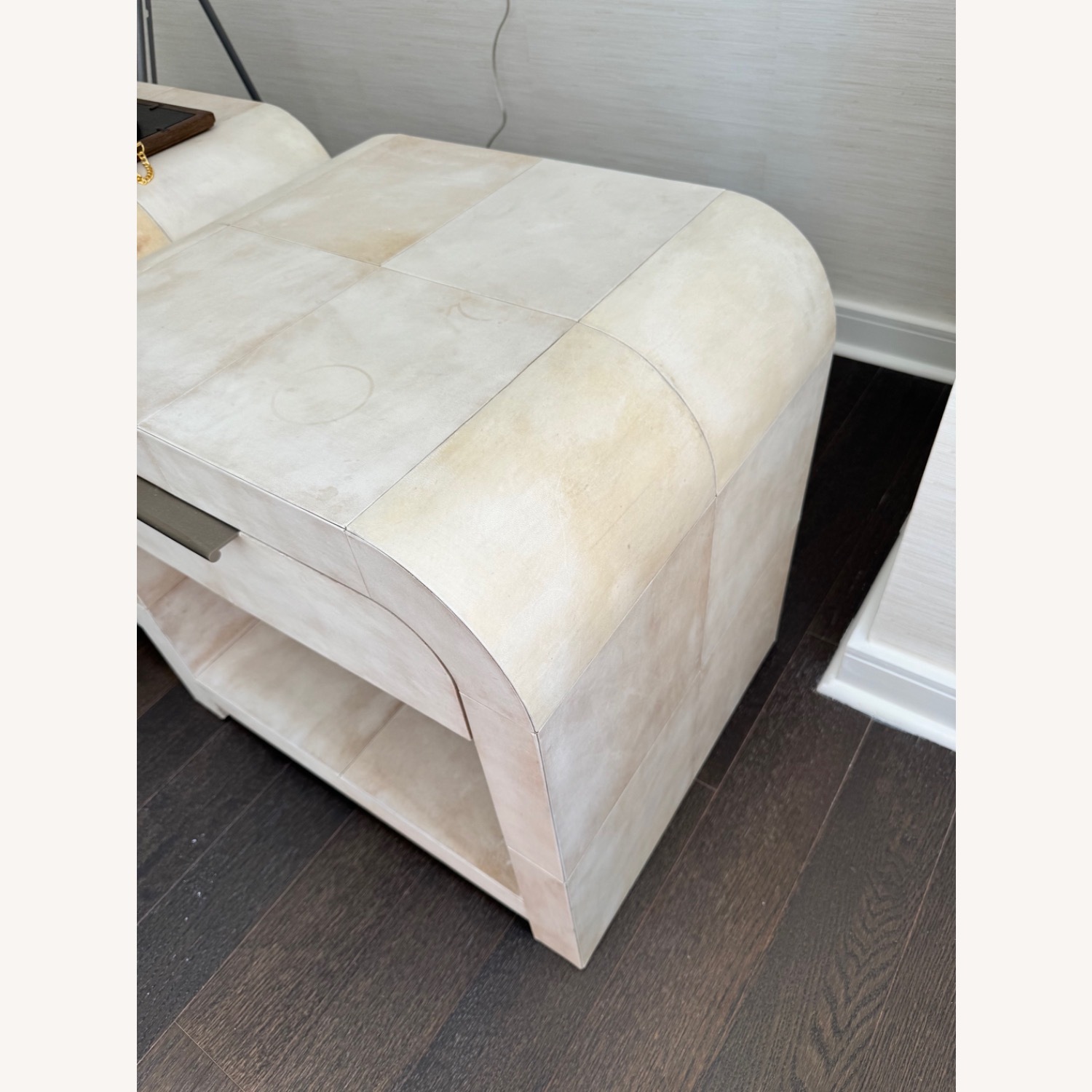 Restoration Hardware Lucien Parchment Nightstands - image-4