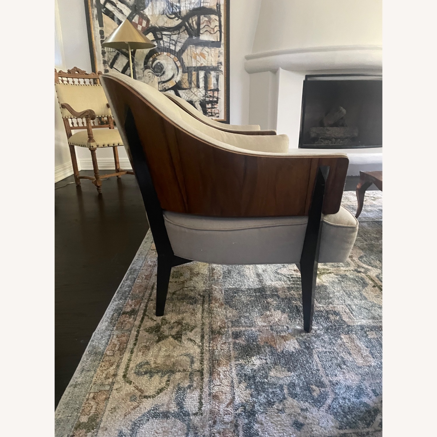 Holly Hunt Zebra Wood and Fabric Accent Chairs - image-3