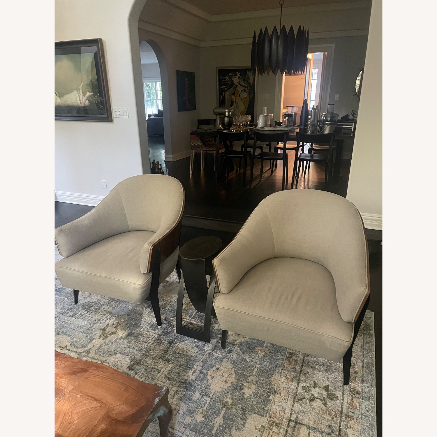 Holly Hunt Zebra Wood and Fabric Accent Chairs - image-1