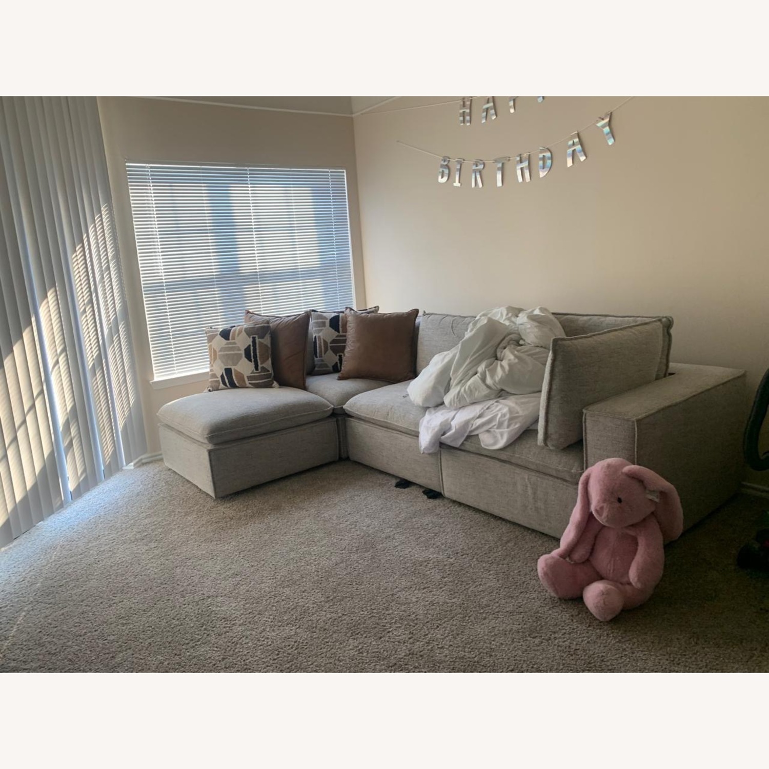 Rooms To Go Fabric 3+ Piece Sectional - image-1