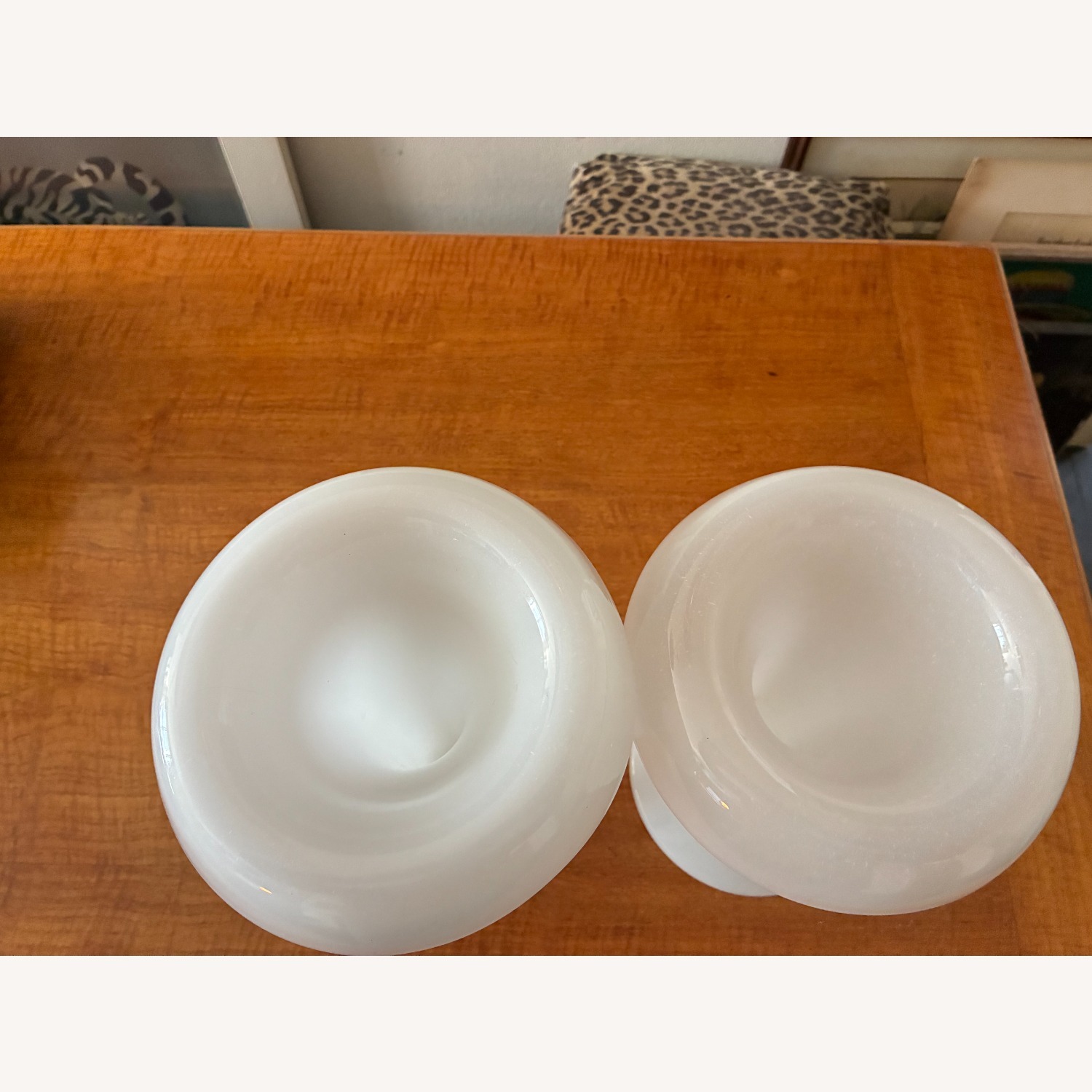 Vintage/Antique Mid Century White Glass Décor - image-3