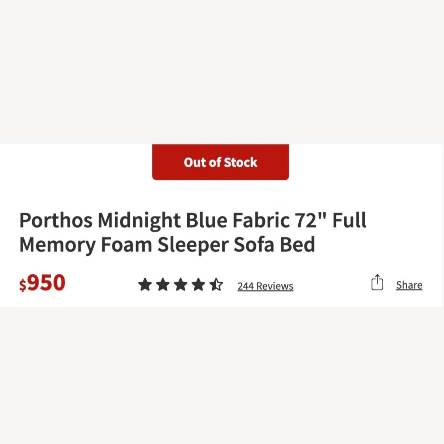 Wayfair Blue Fabric Sleeper Sofa - image-4