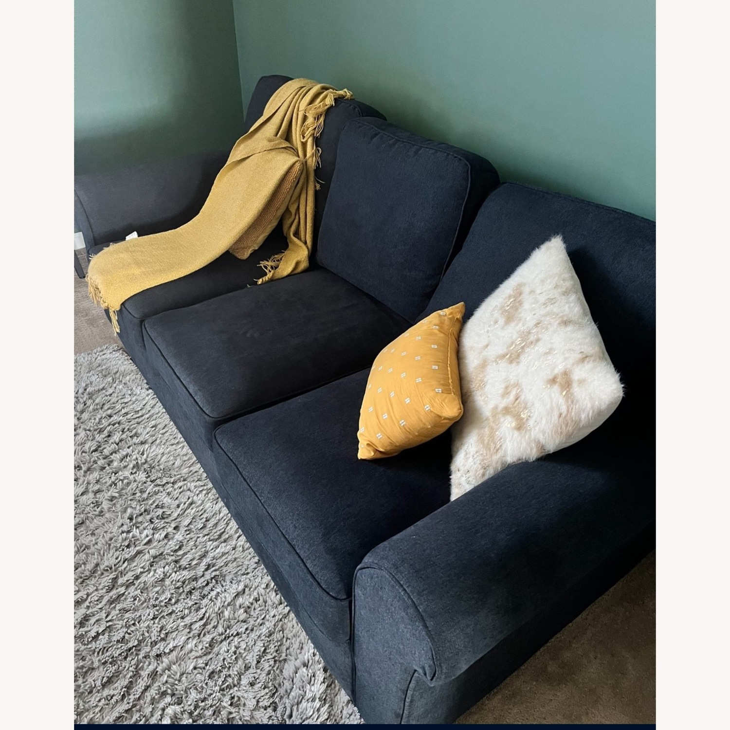 Wayfair Blue Fabric Sleeper Sofa - image-2