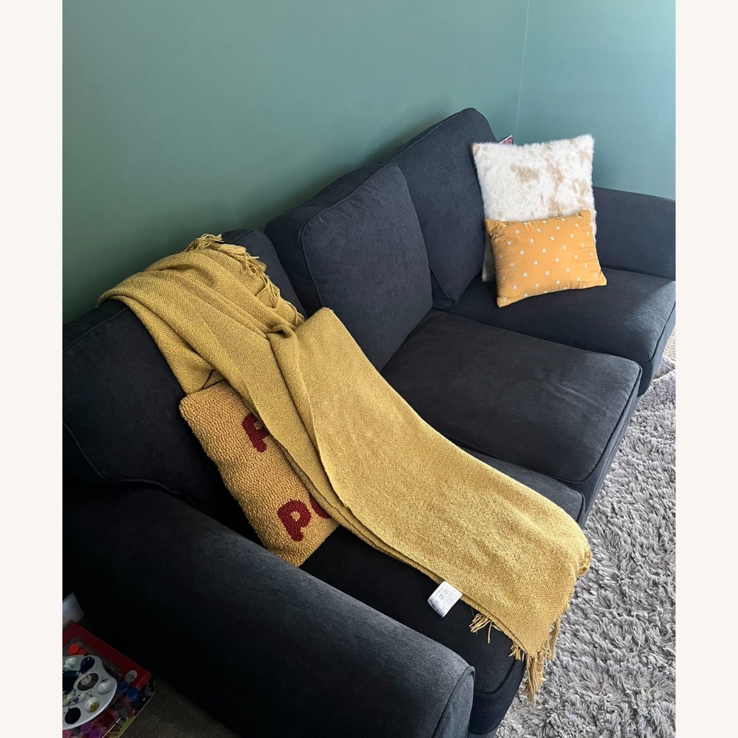 Wayfair Blue Fabric Sleeper Sofa - image-3