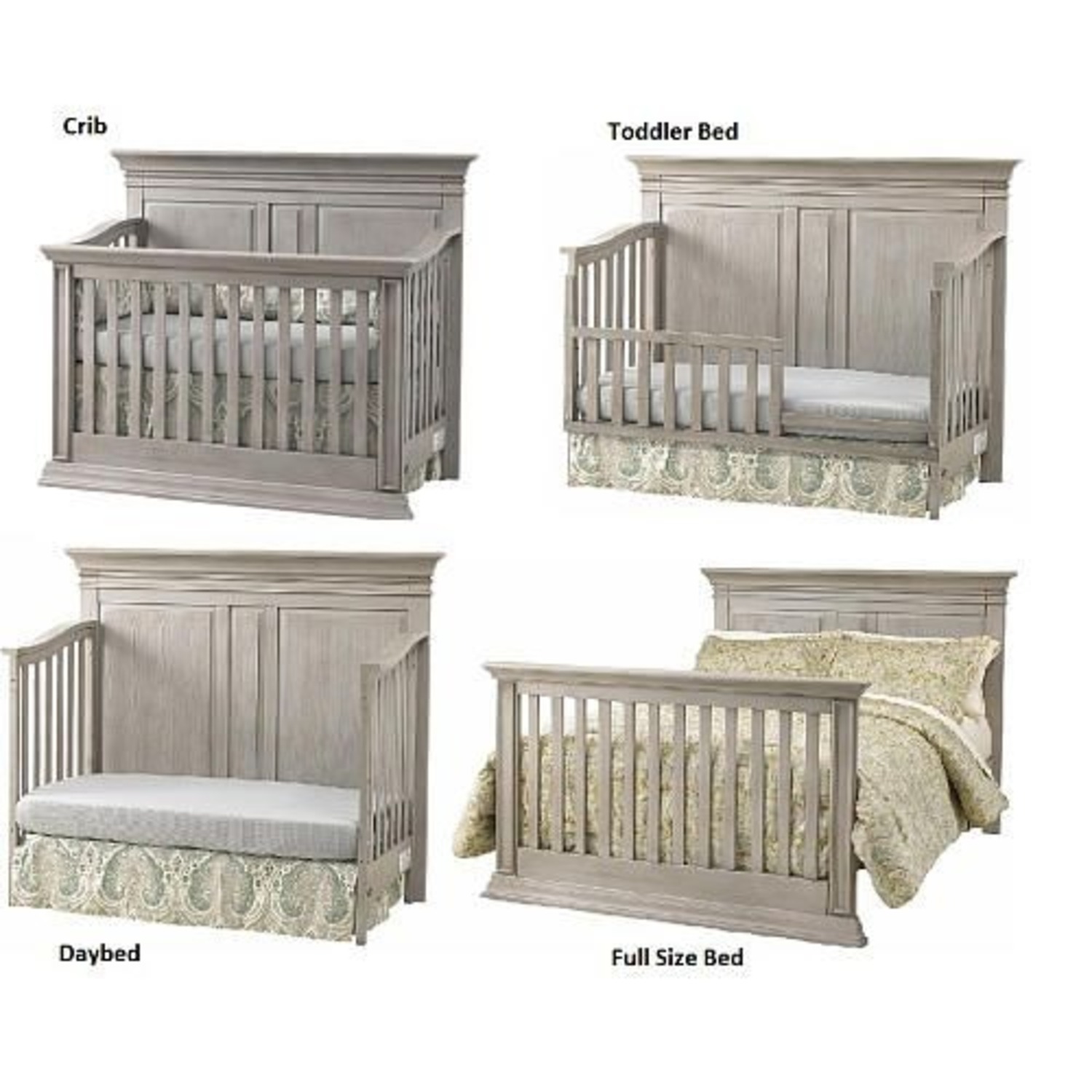 Wayfair Vienna 4-1 Convertible Crib Ash Grey - image-1