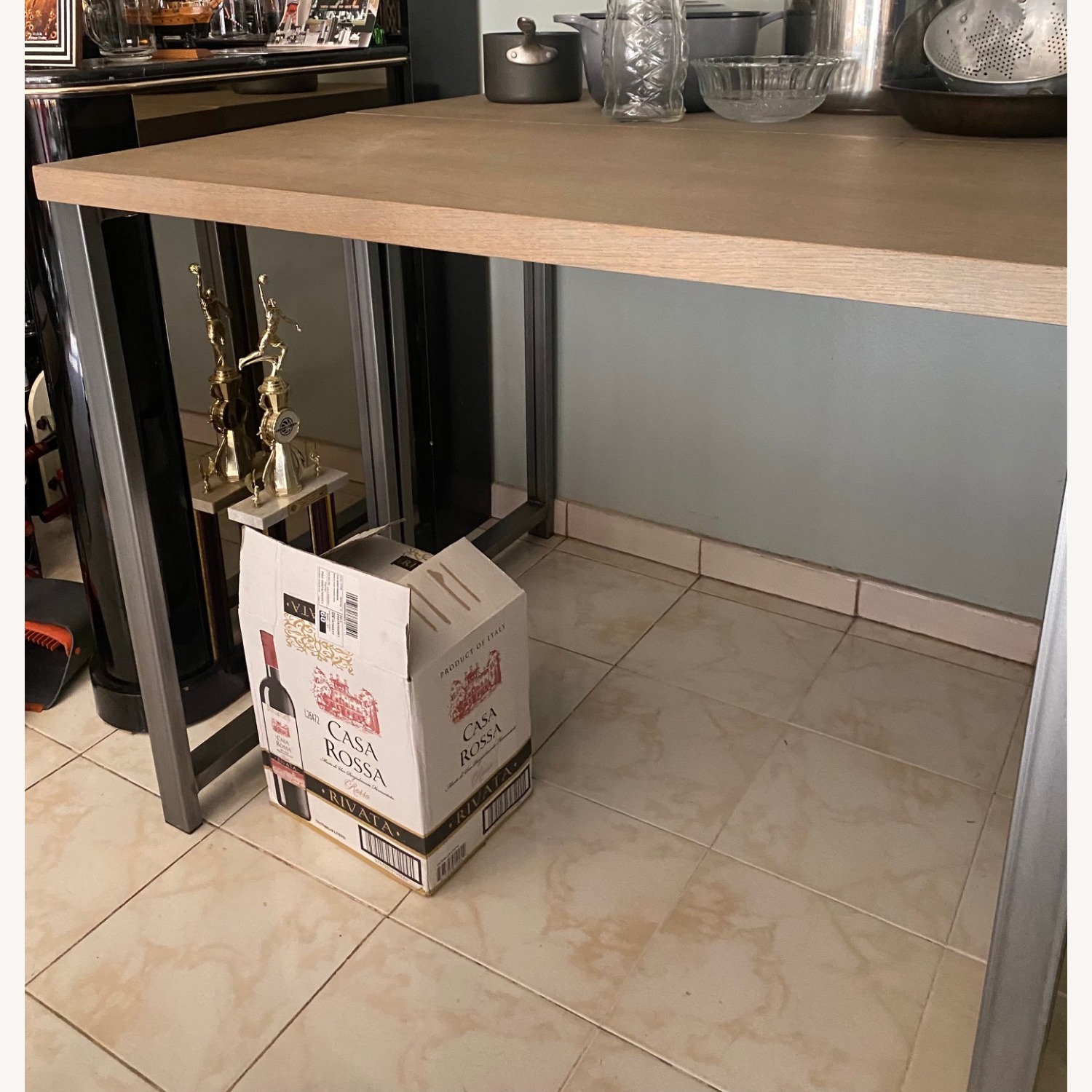 Custom Crafted Light Brown Wood Kitchen Island - image-3