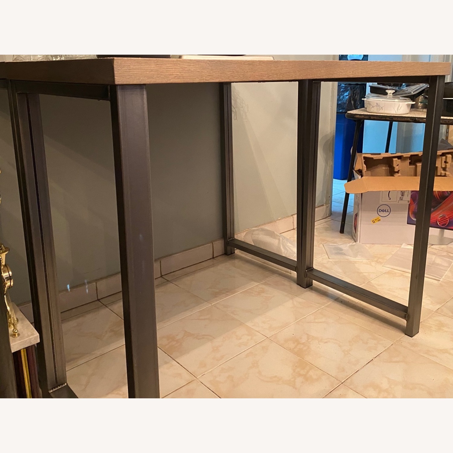 Custom Crafted Light Brown Wood Kitchen Island - image-8