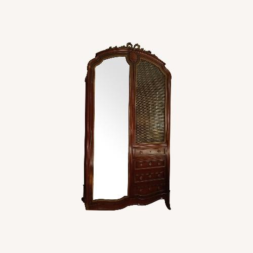 Used Vintage/Antique Dark Brown Wood Armoire for sale on AptDeco