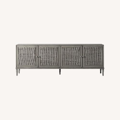 Used Arhaus Pearson Light Gray Wood Media Storage for sale on AptDeco