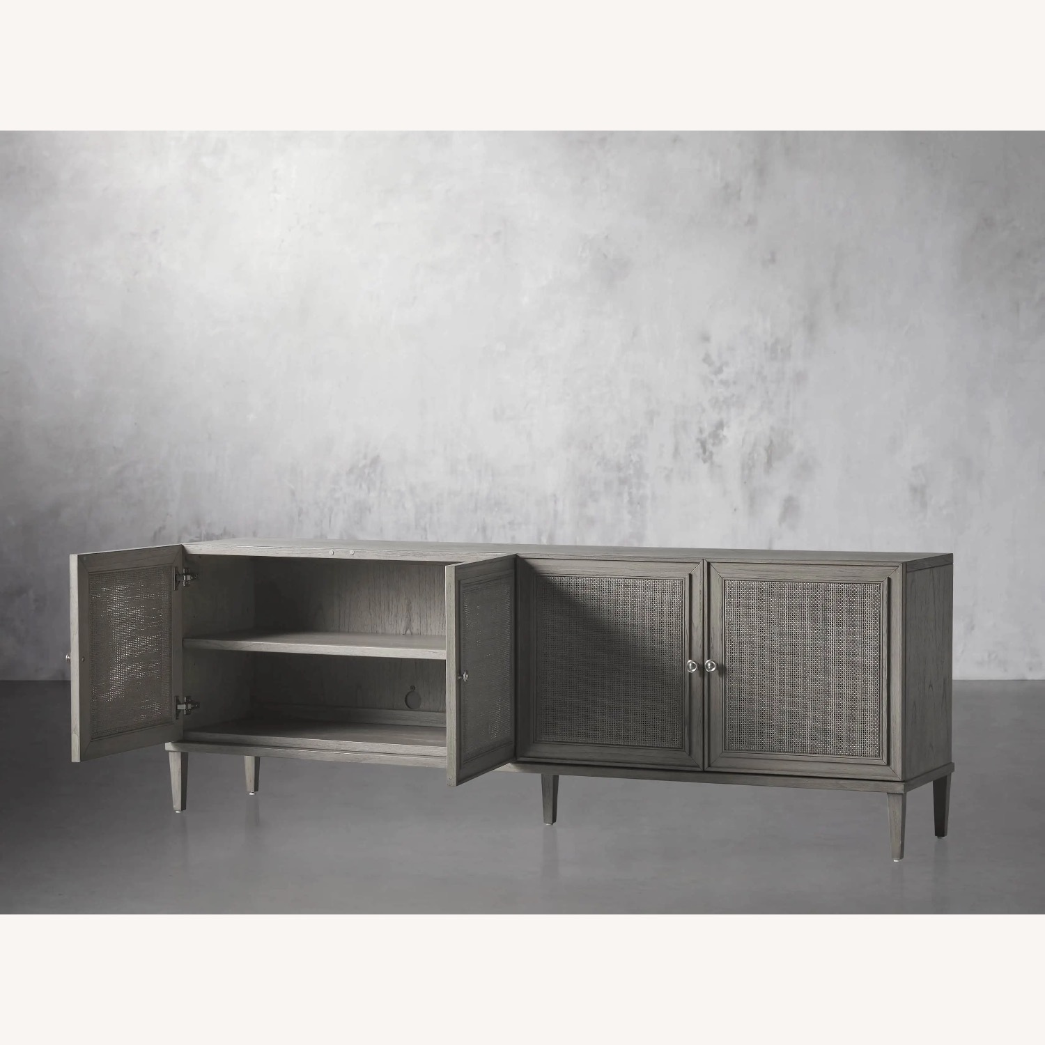 Arhaus Pearson Light Gray Wood Media Storage - image-2