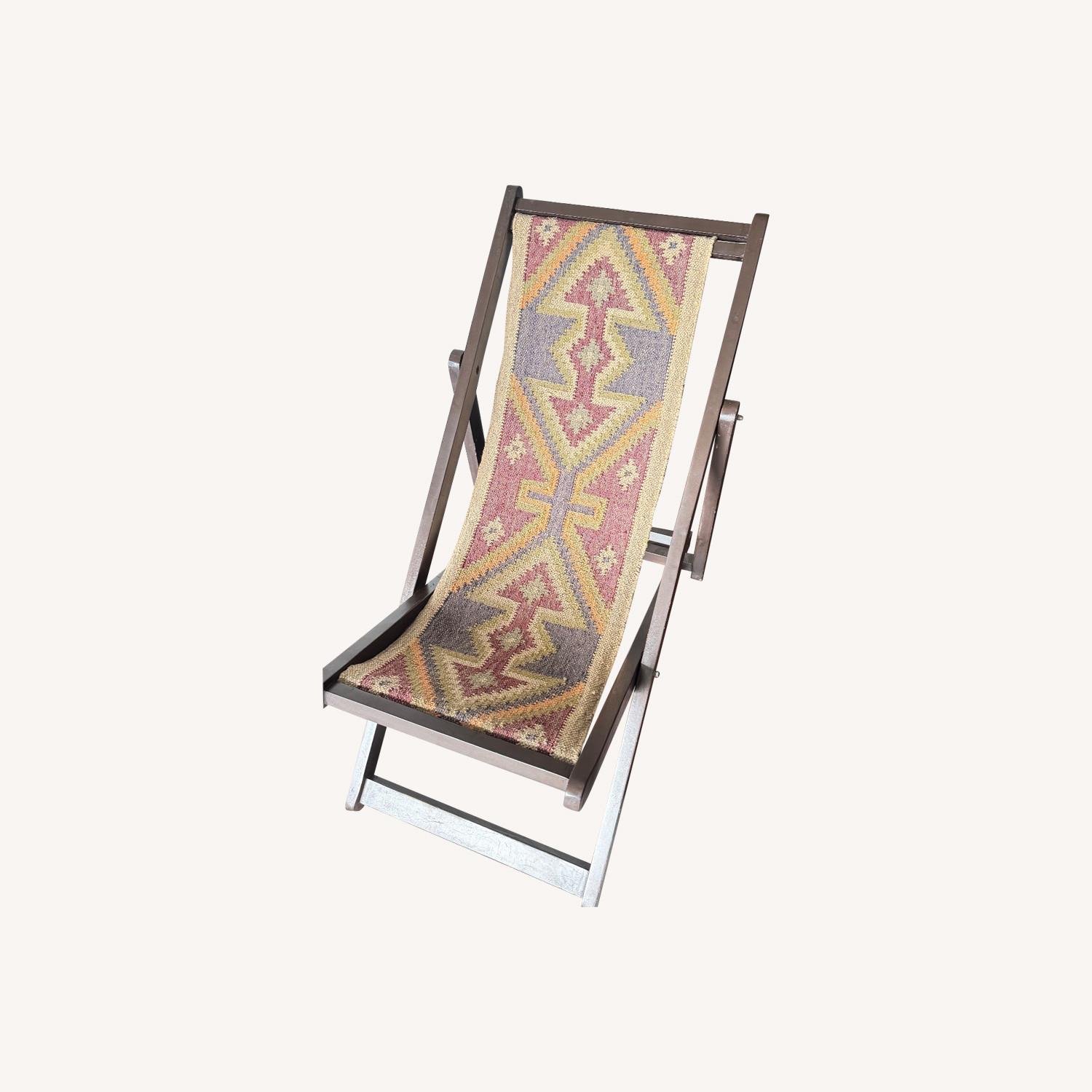 World Market Dark Brown Fabric Recliner - image-0