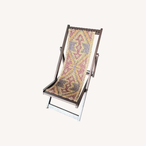 Used World Market Dark Brown Fabric Recliner for sale on AptDeco