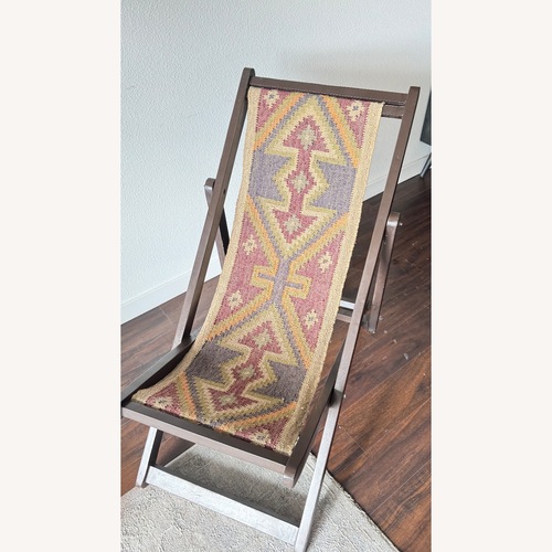 Used World Market Dark Brown Fabric Recliner for sale on AptDeco