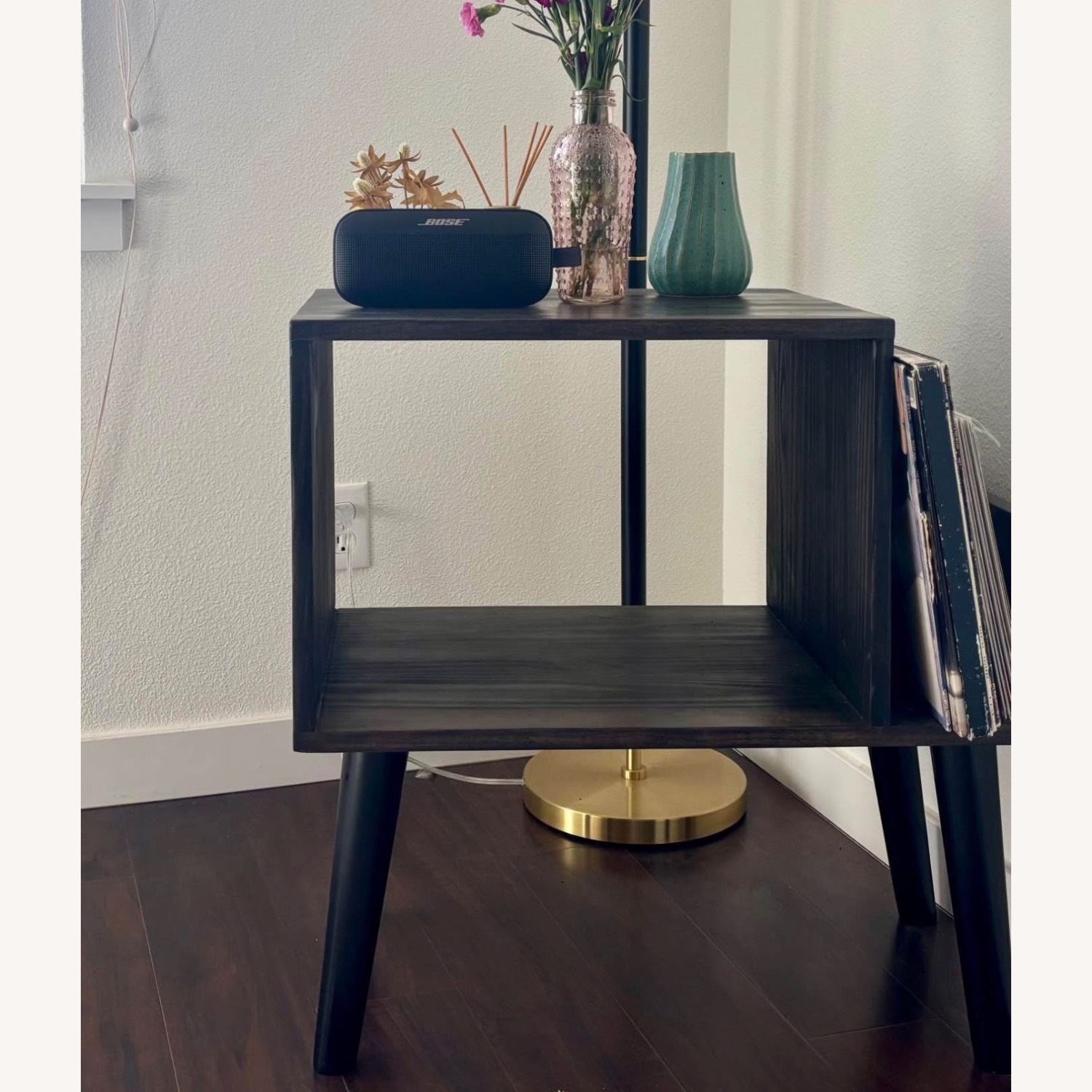 Vinyl Record Table - Mid Century Modern - image-1