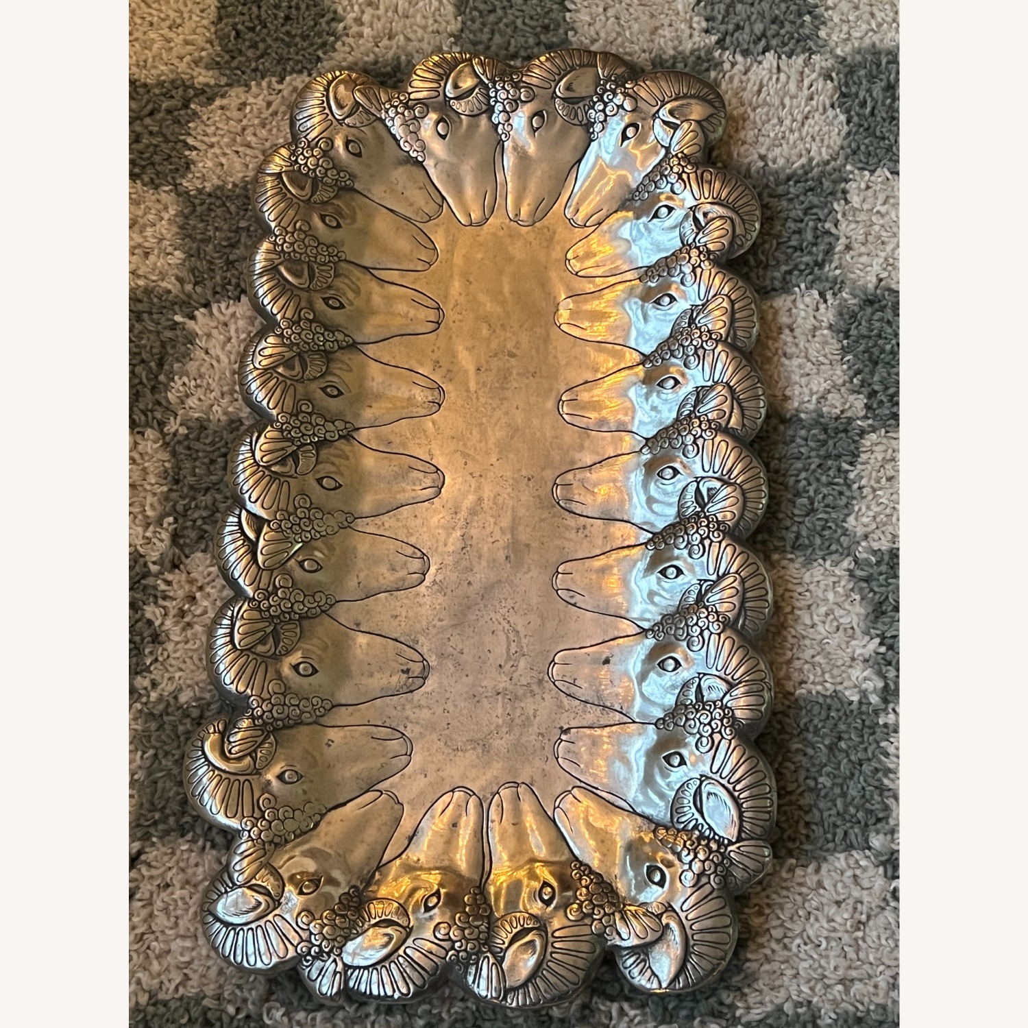 Arthur Court Ram's Head Serving Platter - image-0