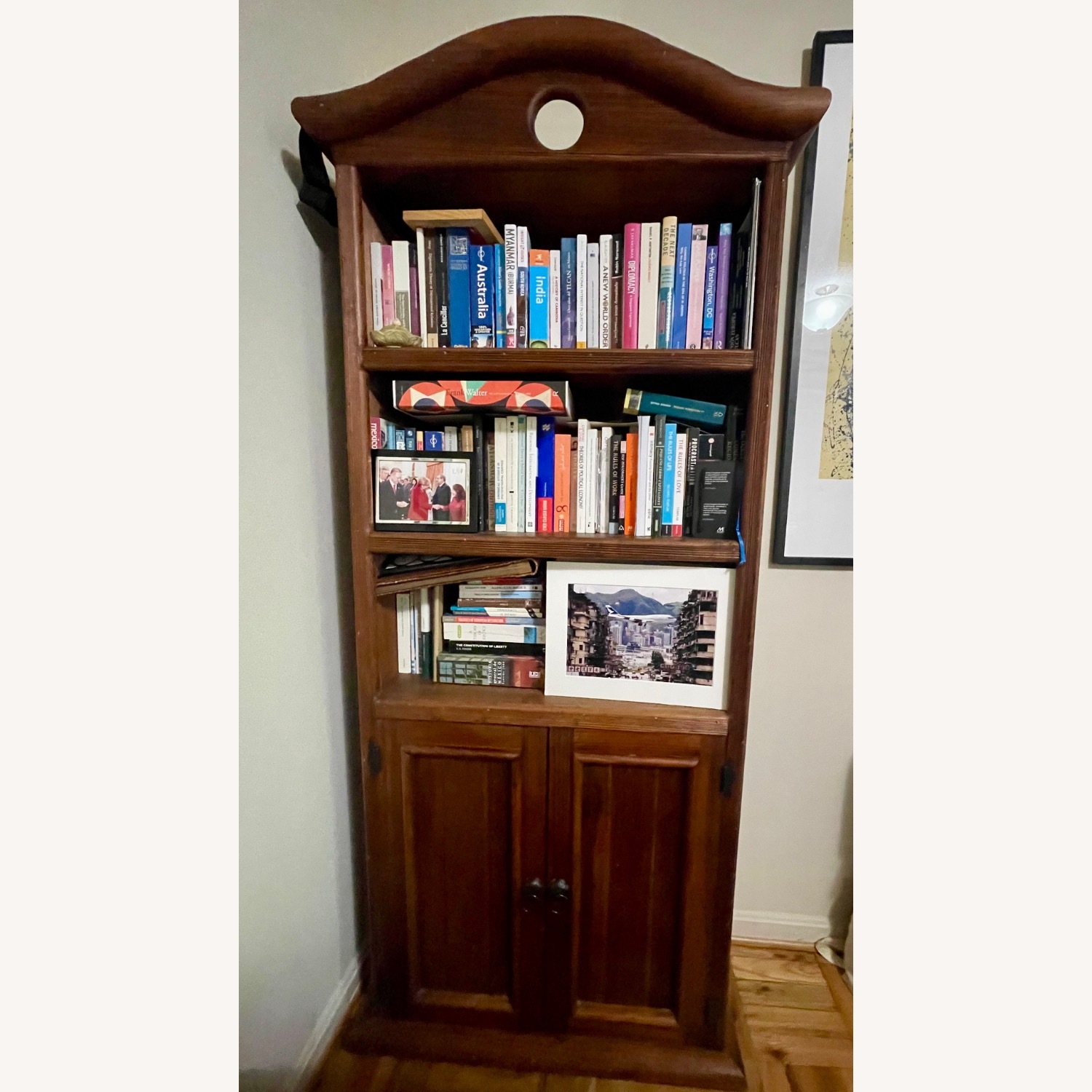 Unique Mexican Rustic Wooden Bookshelf - image-1