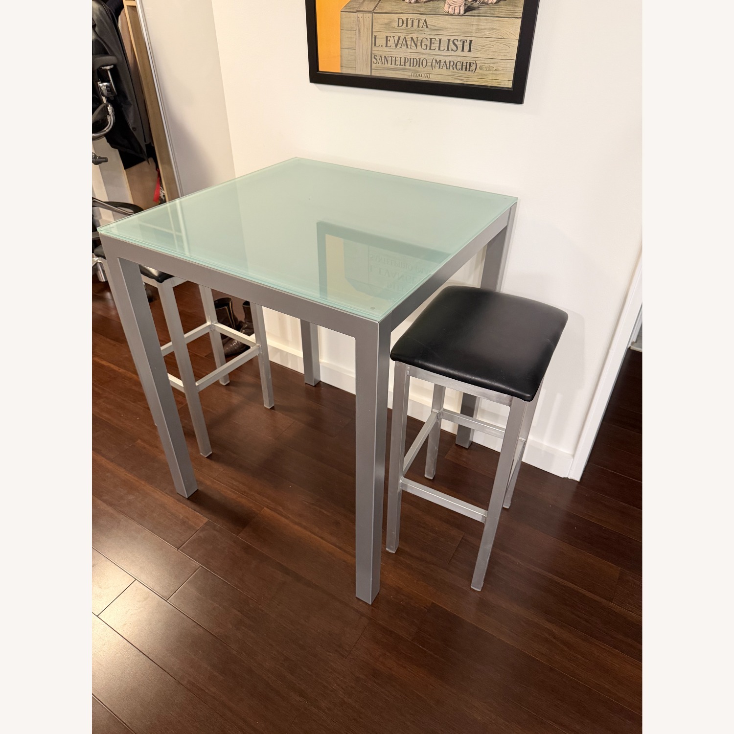 Frosted Glass High Top Table and Stools (2) - image-2