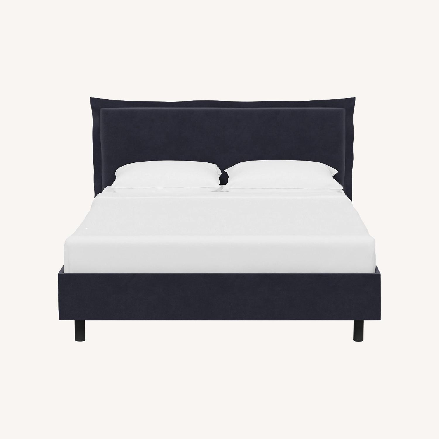 Lulu & Georgia Elara Blue Fabric King Bed - image-0