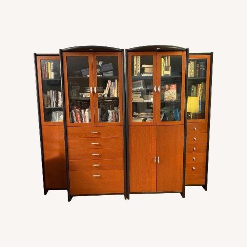 Used IKEA Black Wood Wall Unit for sale on AptDeco