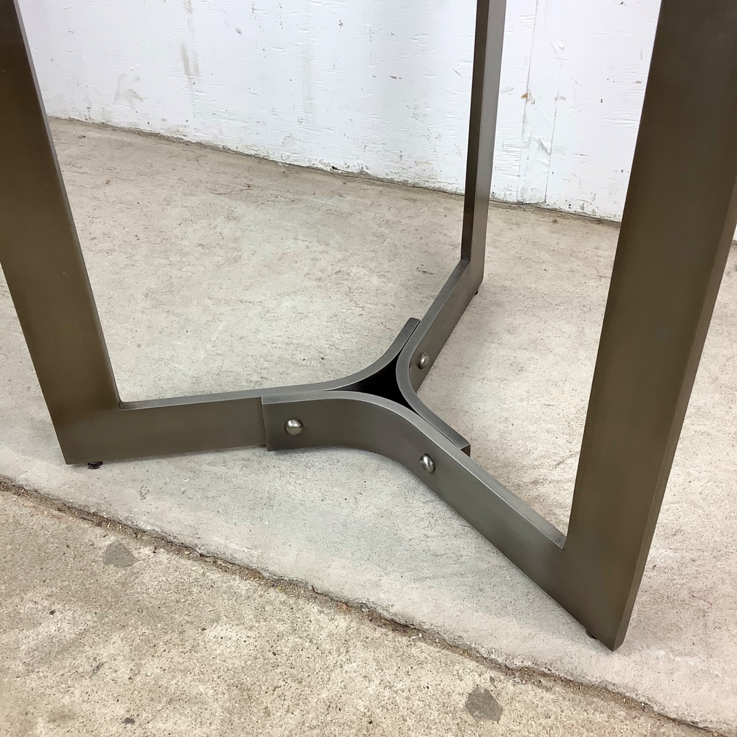 Round Modern Glass Top Side Table - image-2