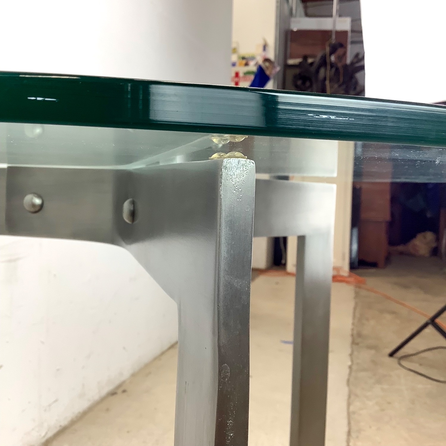 Round Modern Glass Top Side Table - image-8